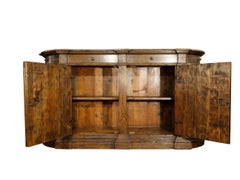 18th C Style Italian BOMBATA RADICA Handcrafted Italian Walnut Credenza In Stock