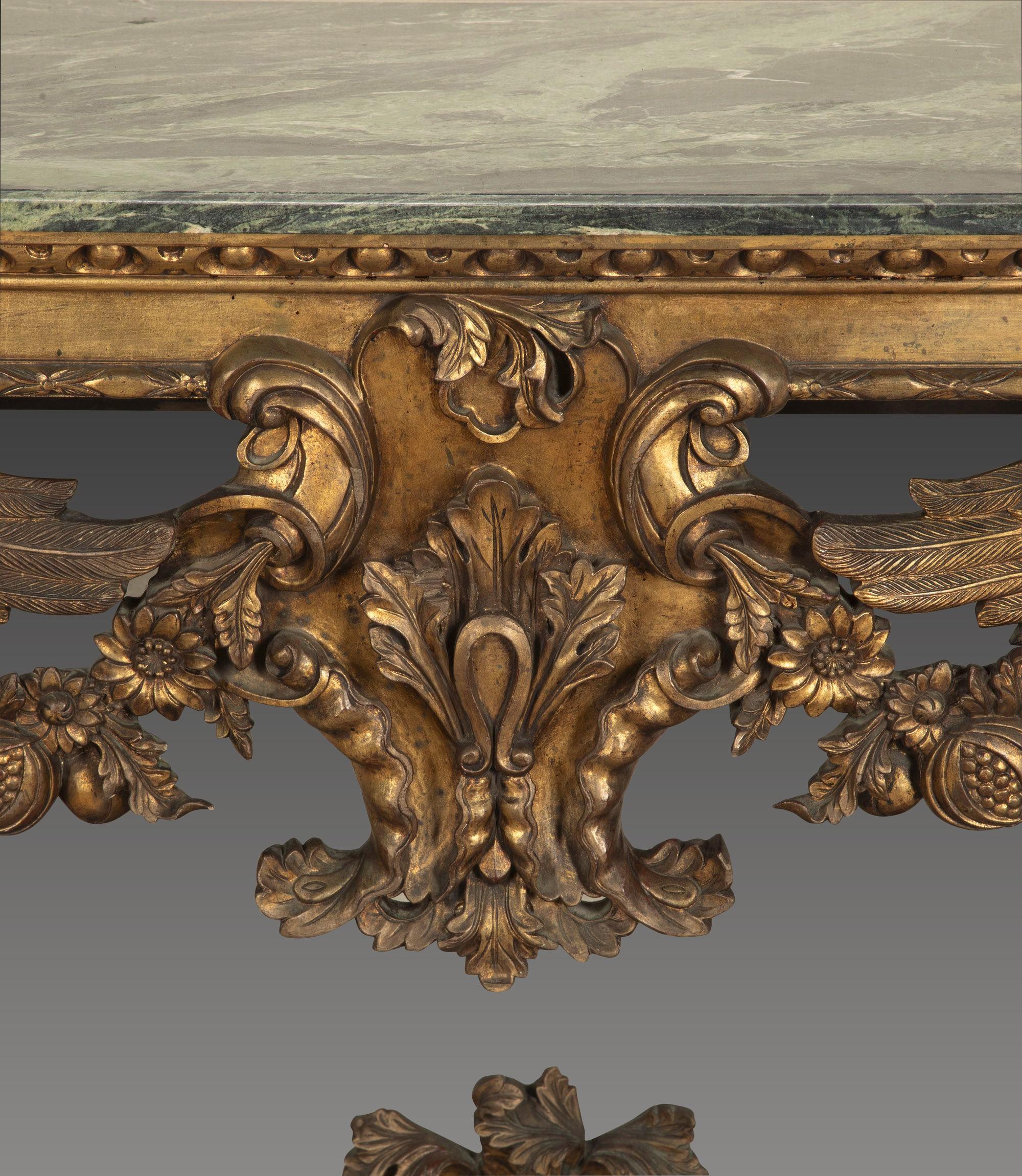 Marble 18th Century Style Italian Console Table For Sale