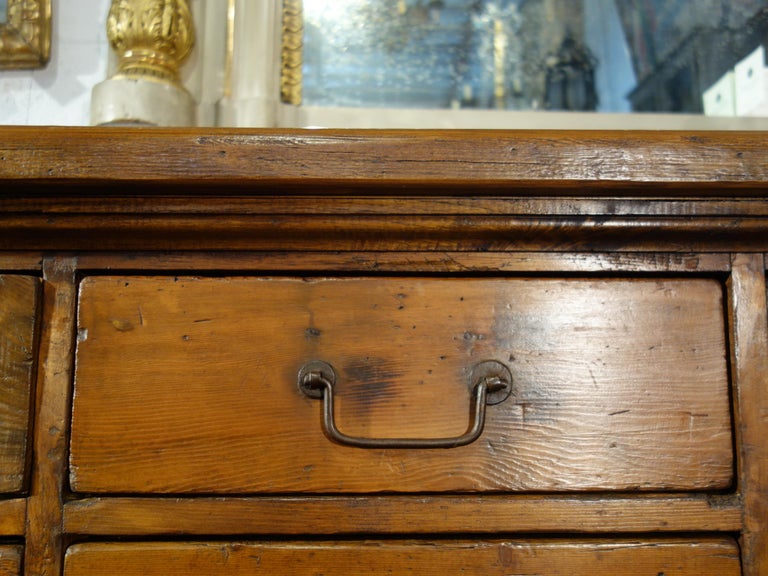 18th C Style Italian Old Fir 12 Drawer Pharmacy In Stock or custom quote For Sale at