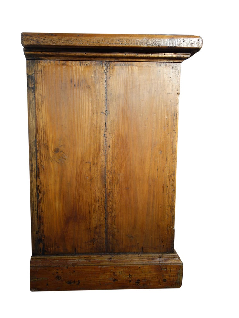 18th C Style Italian Old Fir 12 Drawer Pharmacy In Stock or custom quote For Sale at