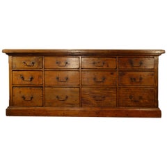 18th C Style Italian Old Fir 12 Drawer Pharmacy Cabinet In Stock or custom quote