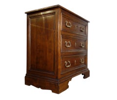 18th C Style Italian Old Walnut 3-Drawer Cassettone Dresser with finish options