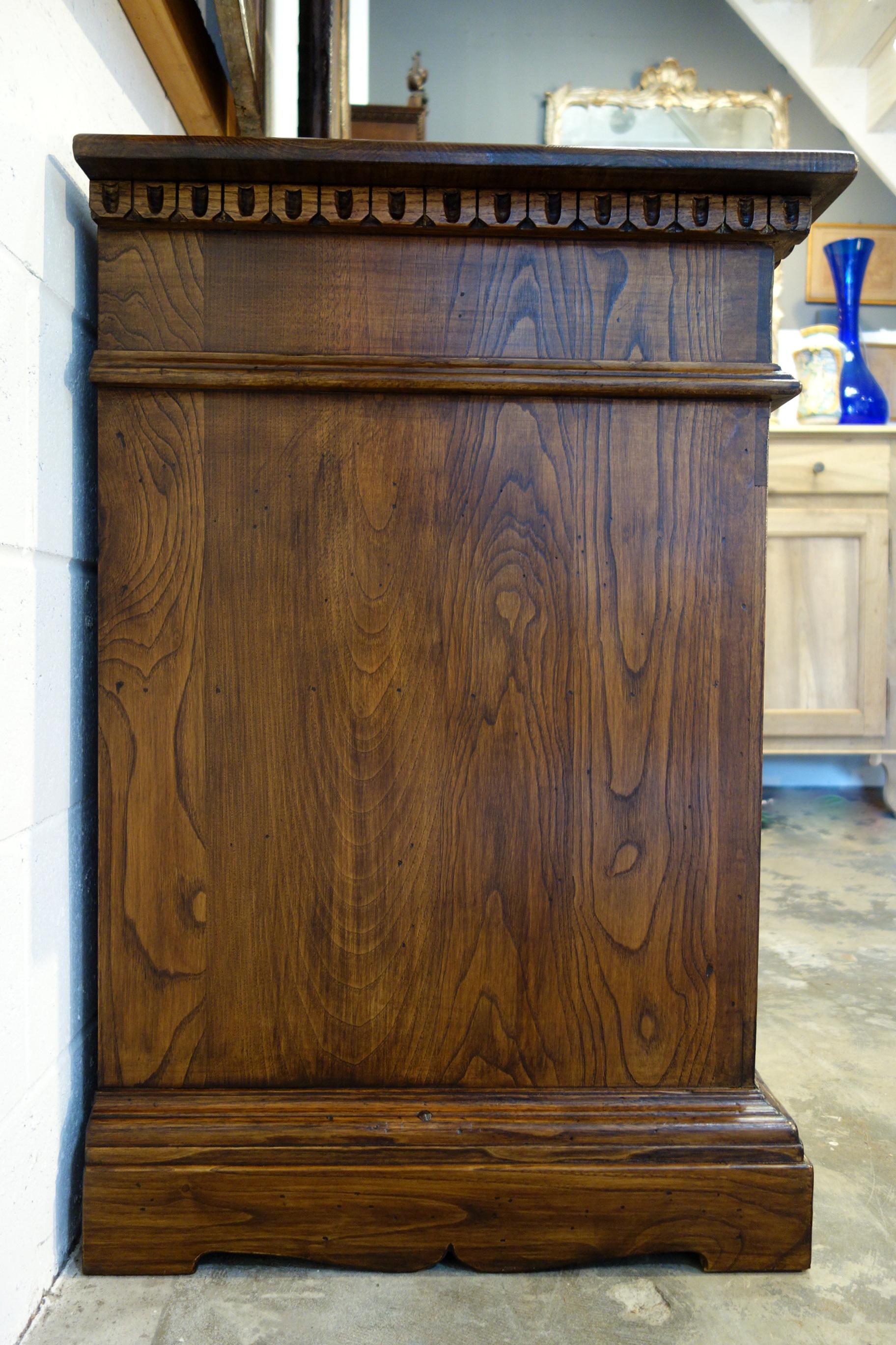Italian 18th C Style Maggiore Old Chestnut Credenza Vanity reproduction to order options For Sale