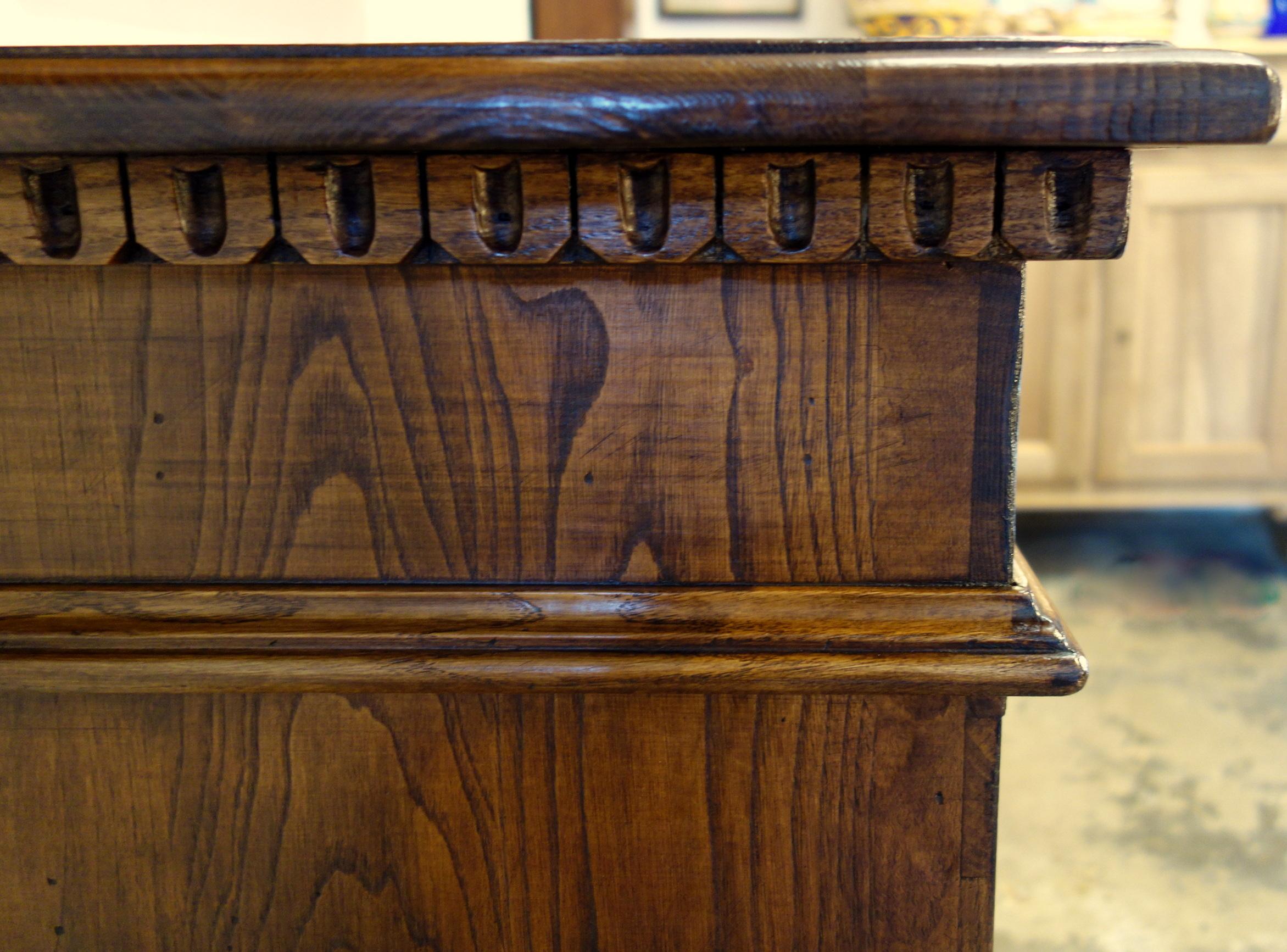 Hand-Crafted 18th C Style Maggiore Old Chestnut Credenza Vanity reproduction to order options For Sale