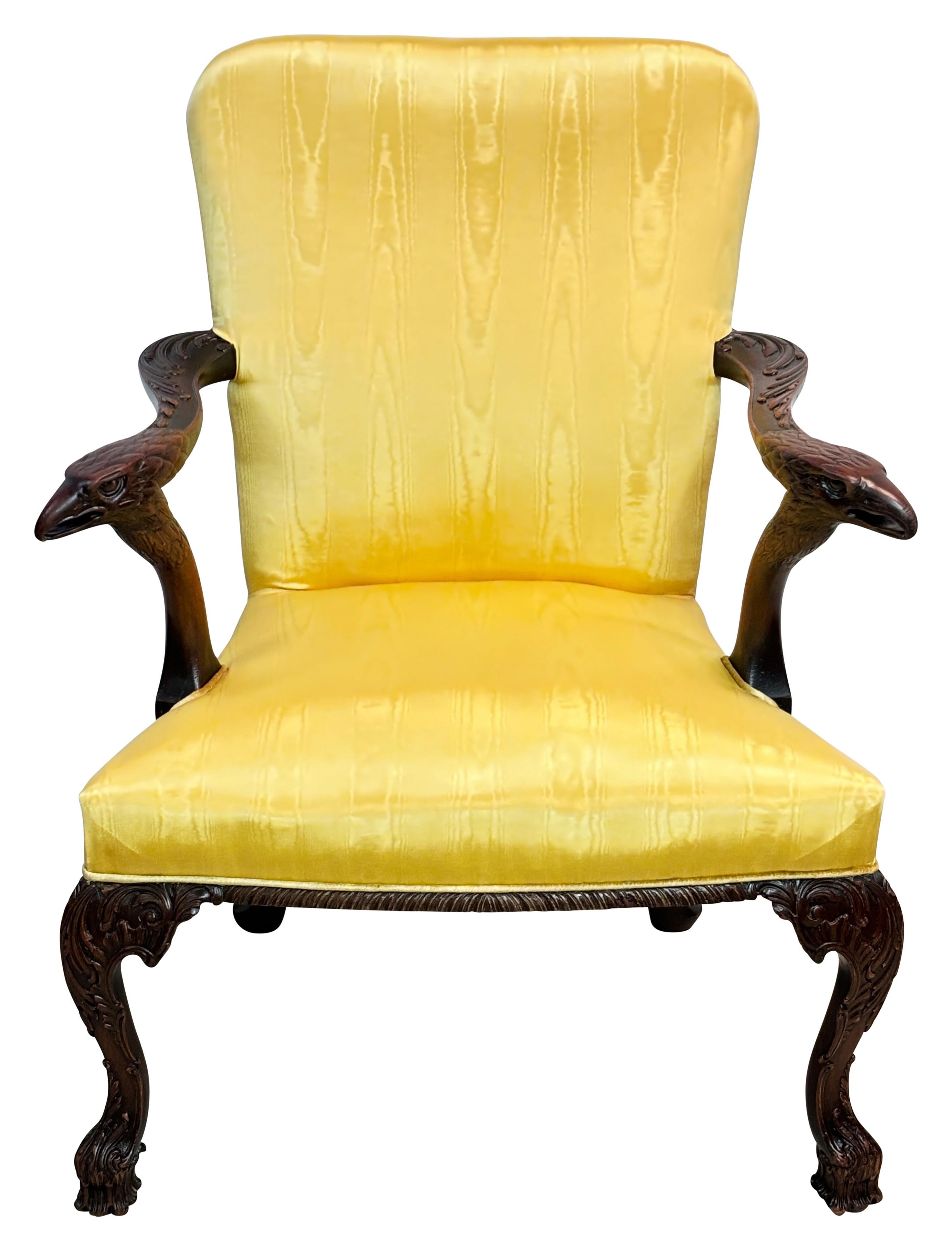 Georgien Fauteuil de bibliothèque en acajou, style 18e siècle en vente
