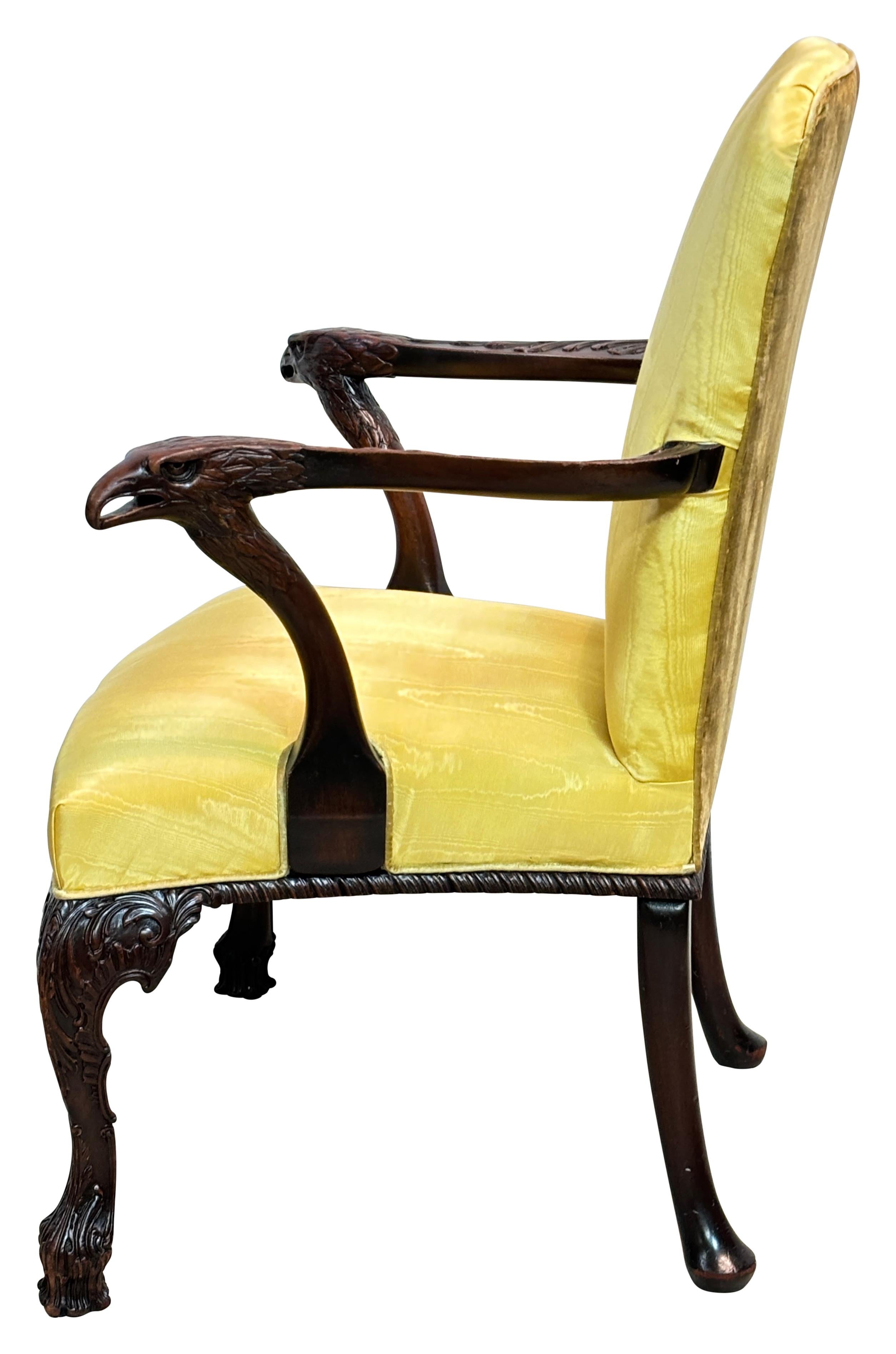 Américain Fauteuil de bibliothèque en acajou, style 18e siècle en vente