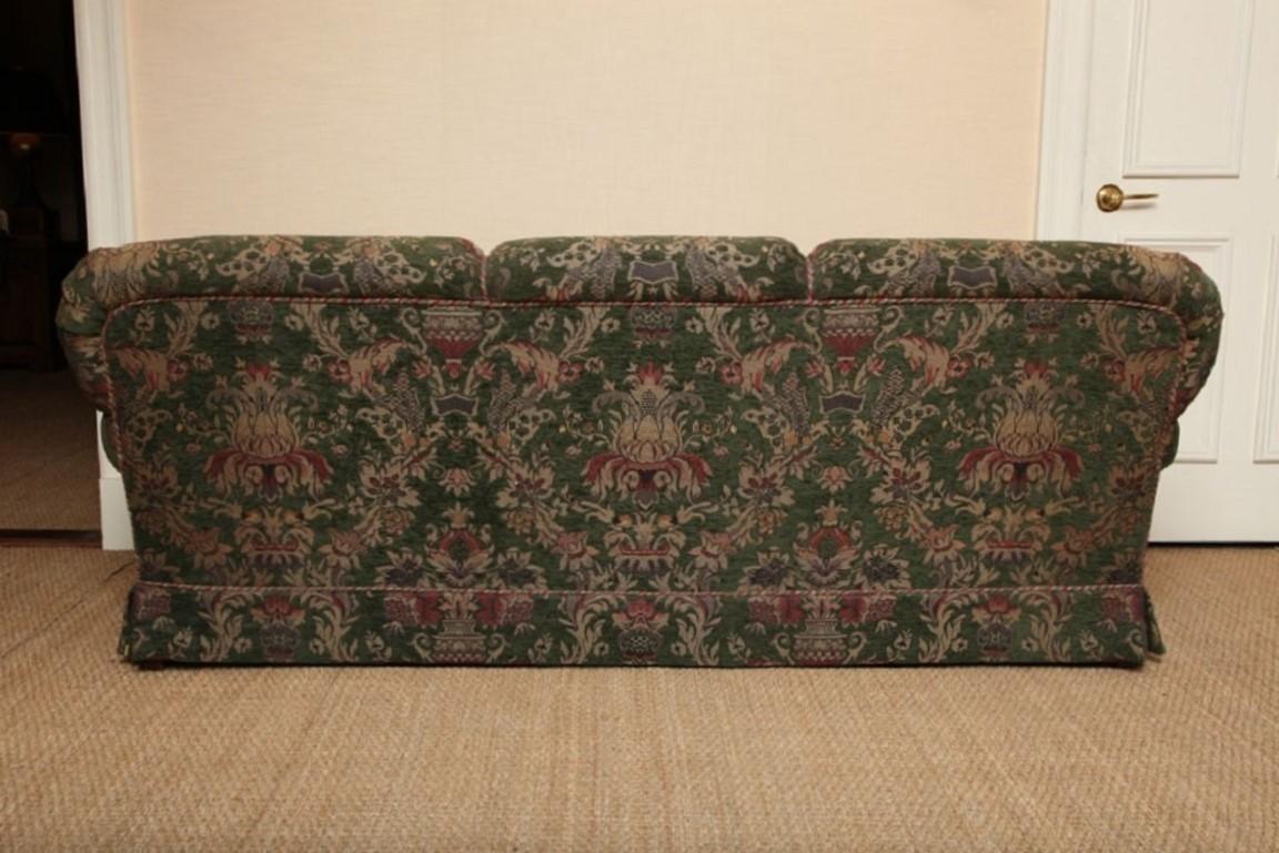 Anodisé  New 18th C. Style Wood & Hogan Overstuff Sofa w/ Down Cushions. en vente