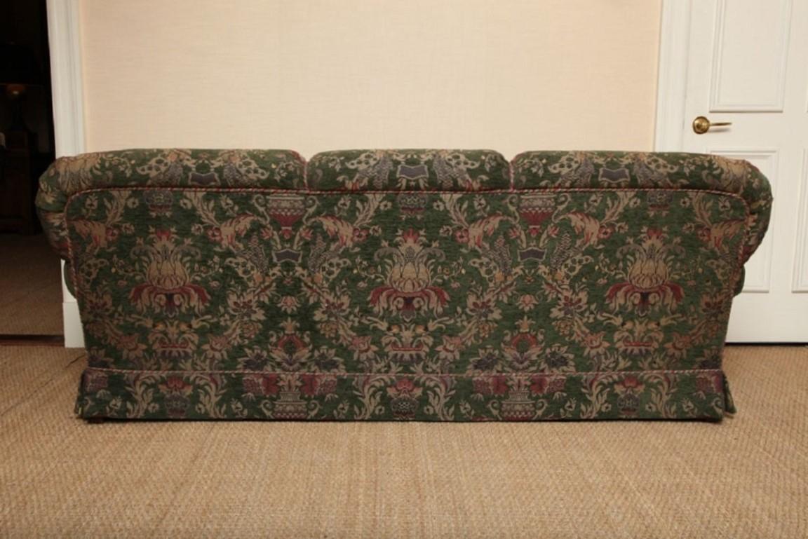 Anodisé New 18th C. Style Wood & Hogan Overstuff Sofa w/ Down Cushions. en vente