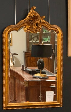 18th Century Style Rococo Gold Mirror with Bevel Glass