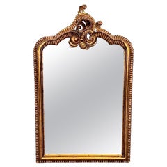 18th Century Style Rococo Gold Mirror with Bevel Glass