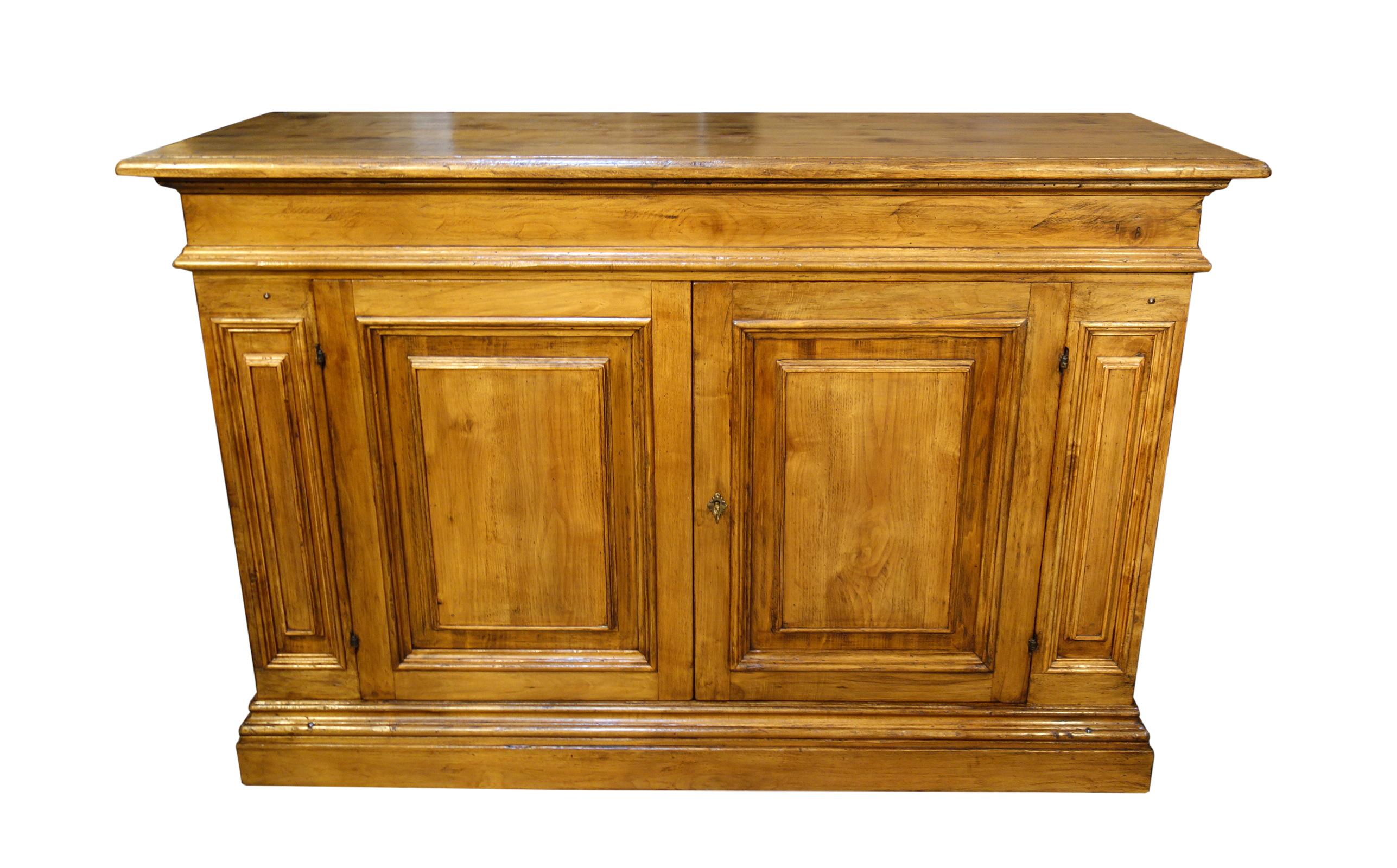 Baroque Revival 18th C Style ROMA Walnut Natural Finish Credenza Antique Reproduction In-Stock  For Sale