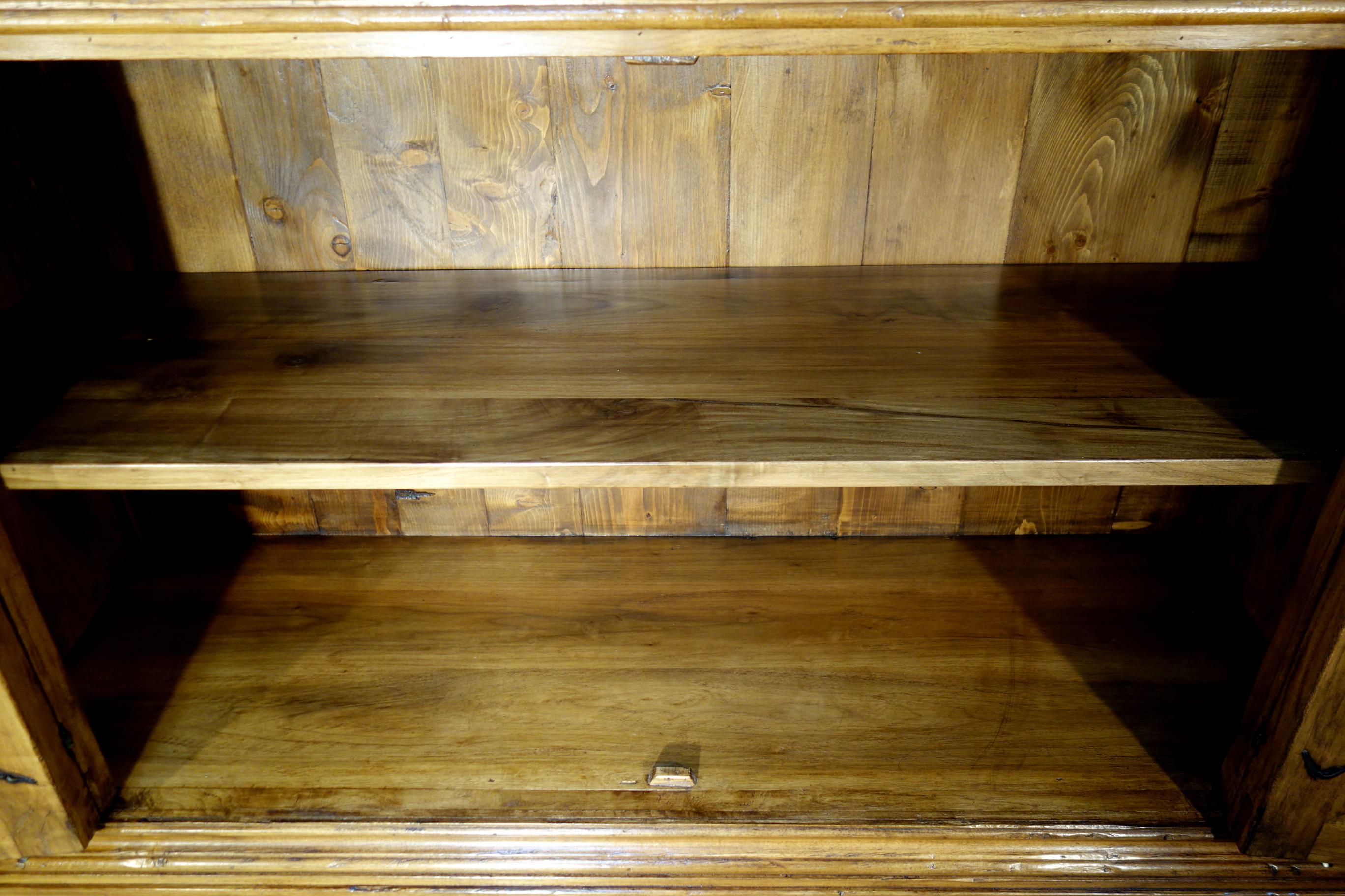 18th C Style ROMA Walnut Natural Finish Credenza Antique Reproduction In-Stock  For Sale 2