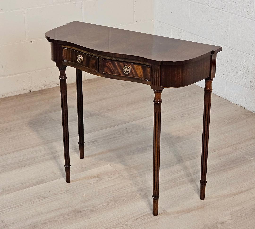 18th Century Style Vintage English Console Table with Two Drawers For Sale 3