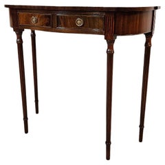 18th Century Style Vintage English Console Table with Two Drawers