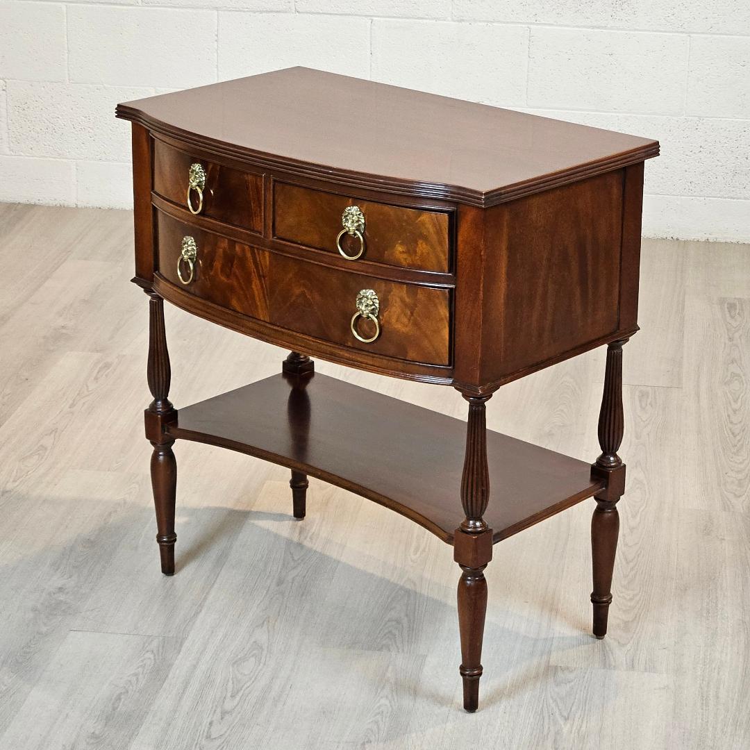 Federal 18th Century Style Vintage Nightstands with Three Drawers, by Hickory Chair