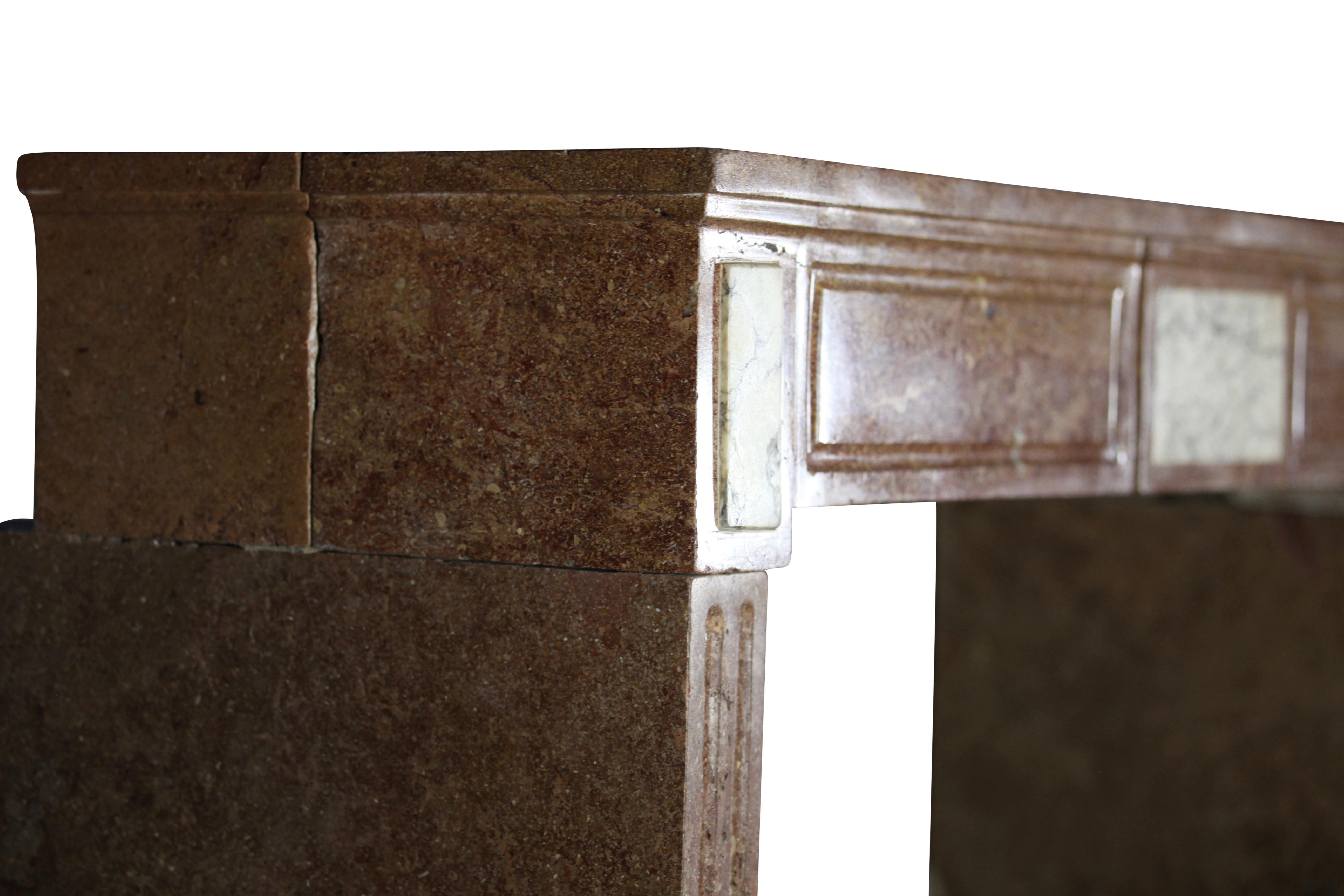 18th Century Stylish French Country Original Antique Fireplace Mantle For Sale 4