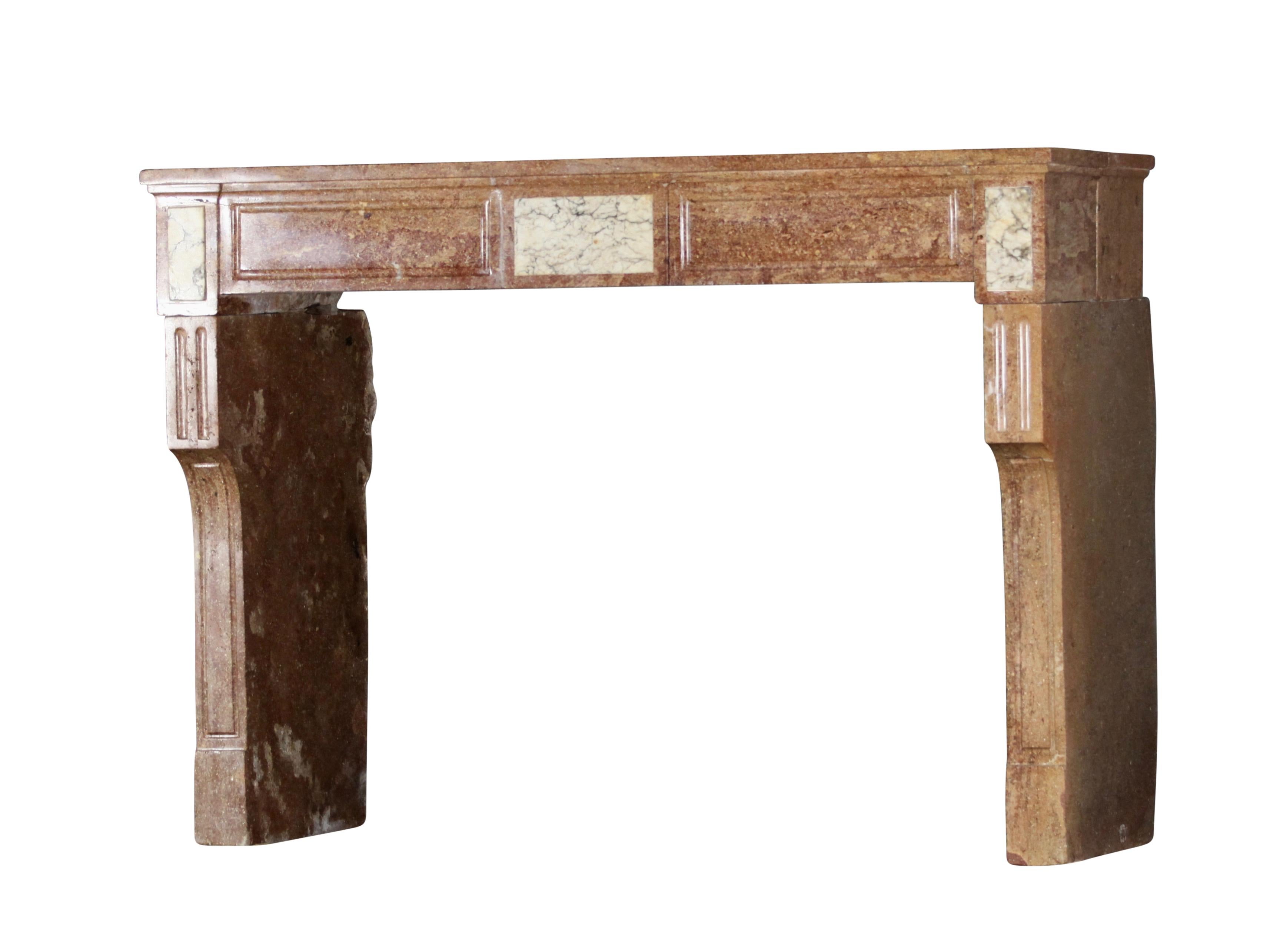 Louis XVI 18th Century Stylish French Country Original Antique Fireplace Mantle For Sale
