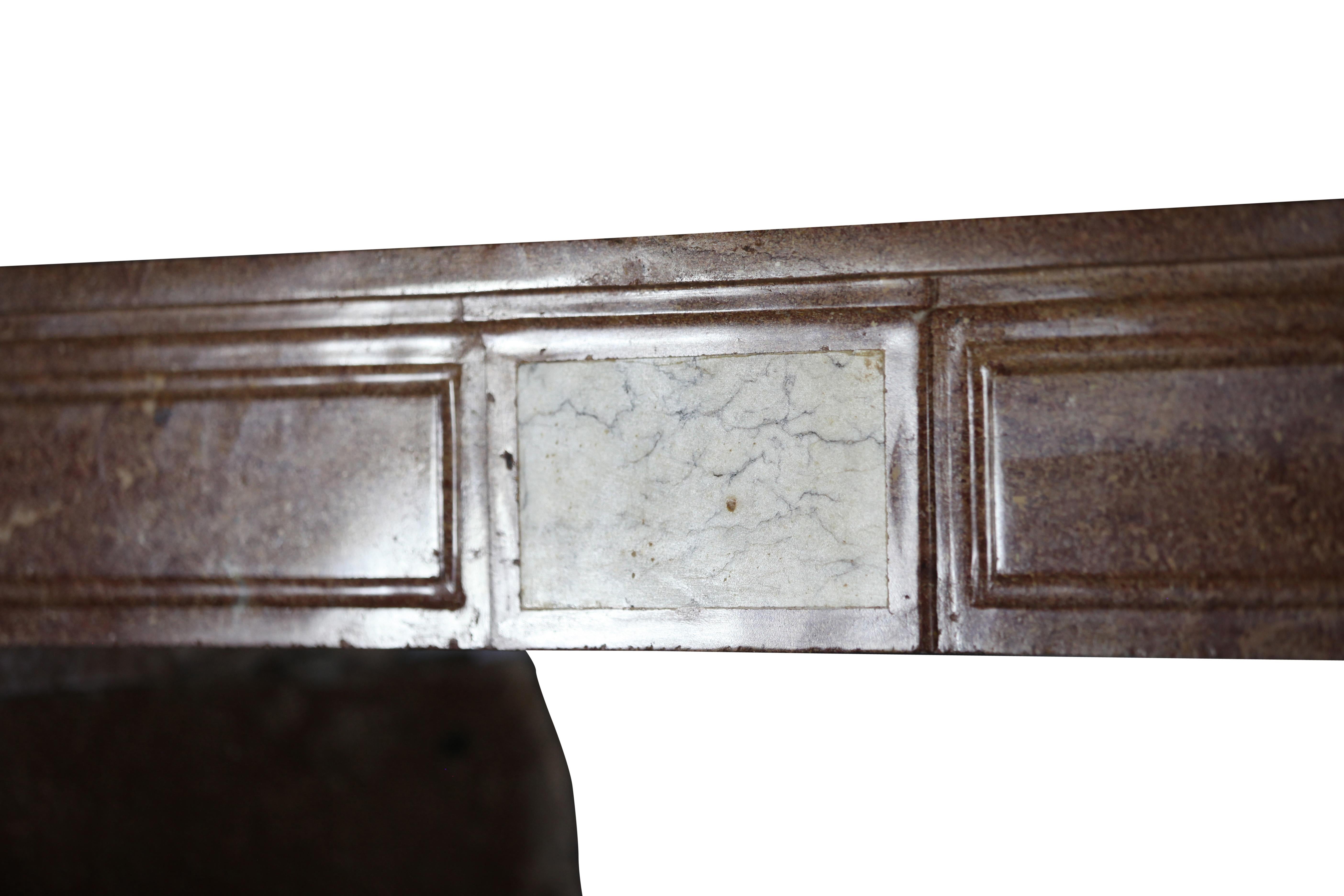 Hand-Carved 18th Century Stylish French Country Original Antique Fireplace Mantle For Sale