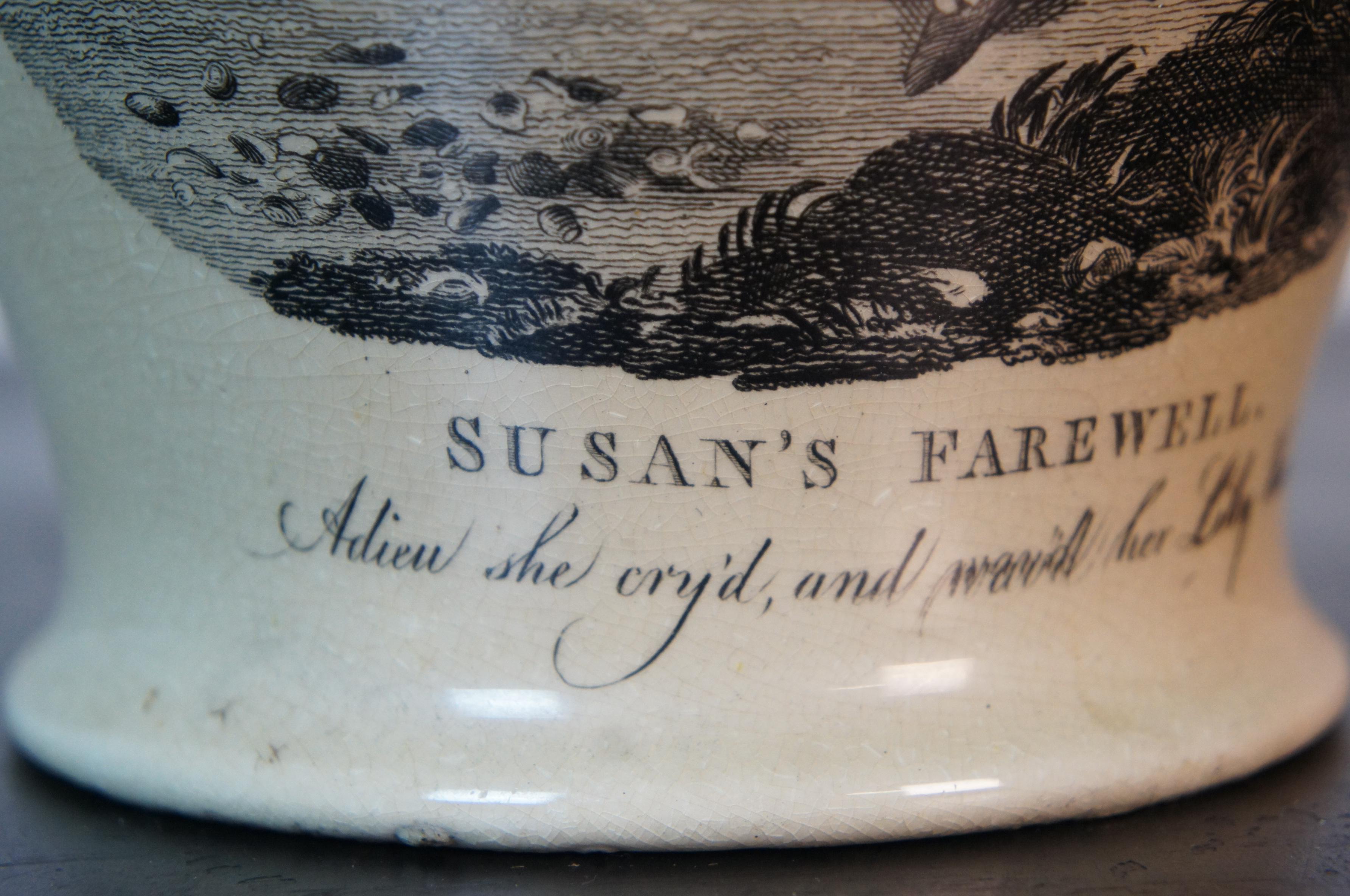 18th Century Susan’s Farewell English Nautical Martime Creamware Pitcher Jug 5