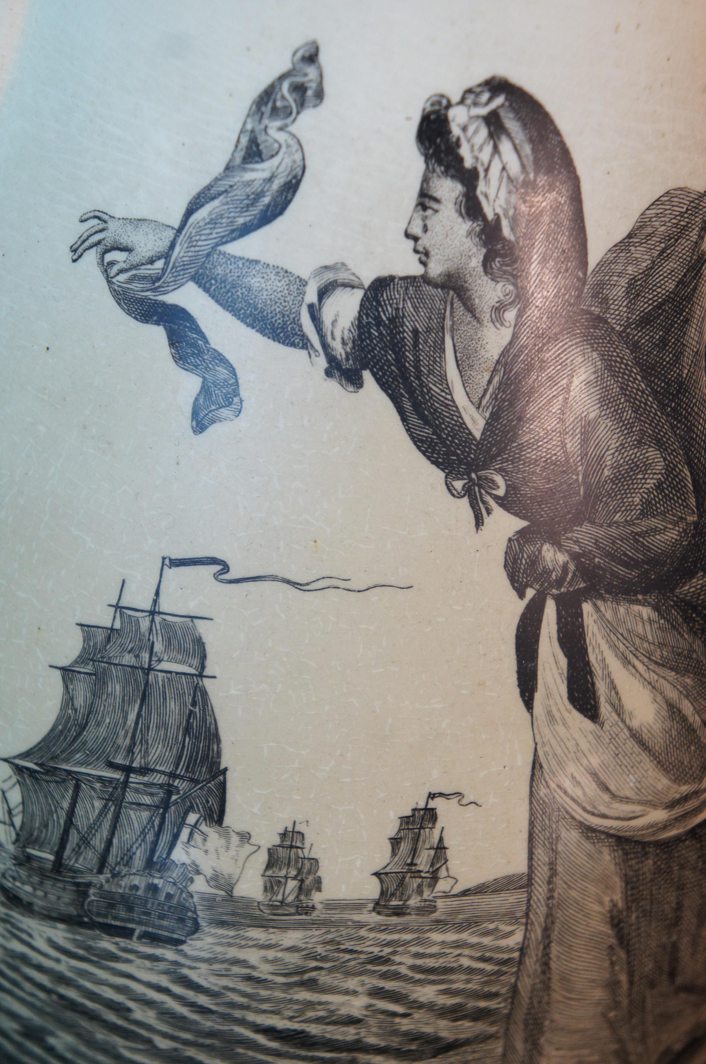 18th Century Susan’s Farewell English Nautical Martime Creamware Pitcher Jug 7