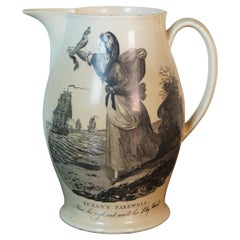 18th Century Susan’s Farewell English Nautical Martime Creamware Pitcher Jug