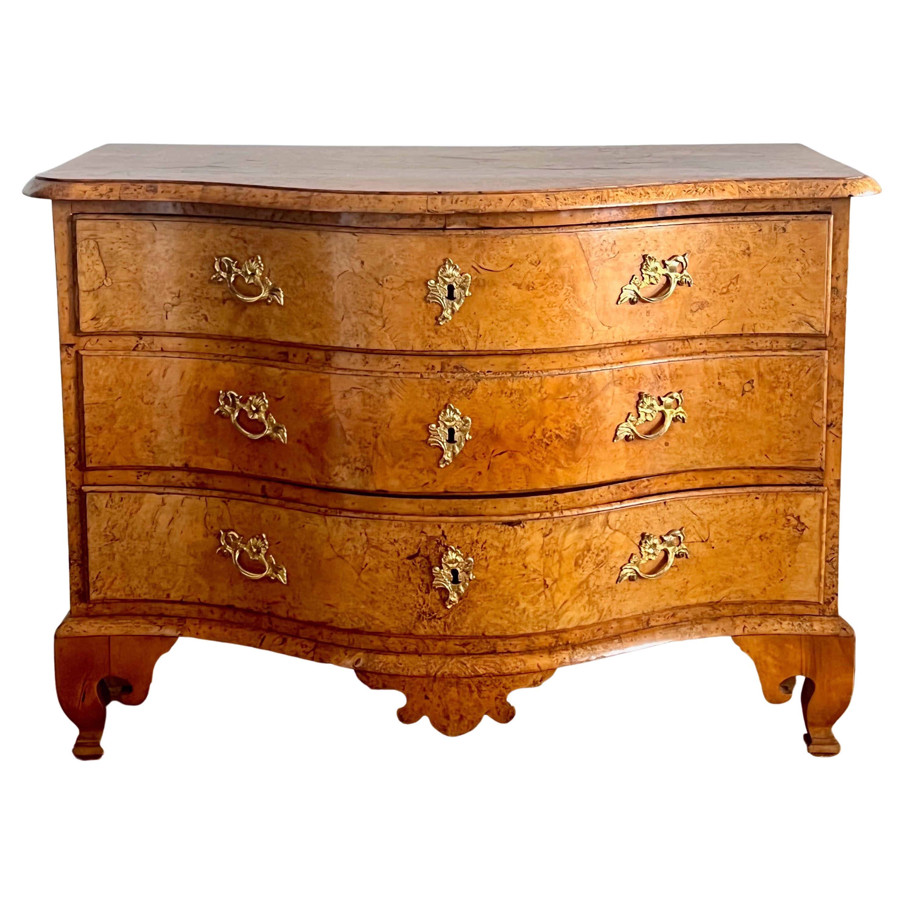 18th Century Swedish Commode, Alder Root For Sale