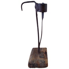 18th Century Swedish Antique Folk Art Iron Stick