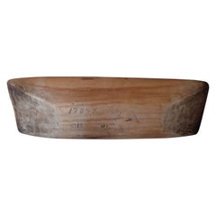 Artesa de madera antigua sueca del siglo XVIII con fecha de 1789 signo PPS OIS