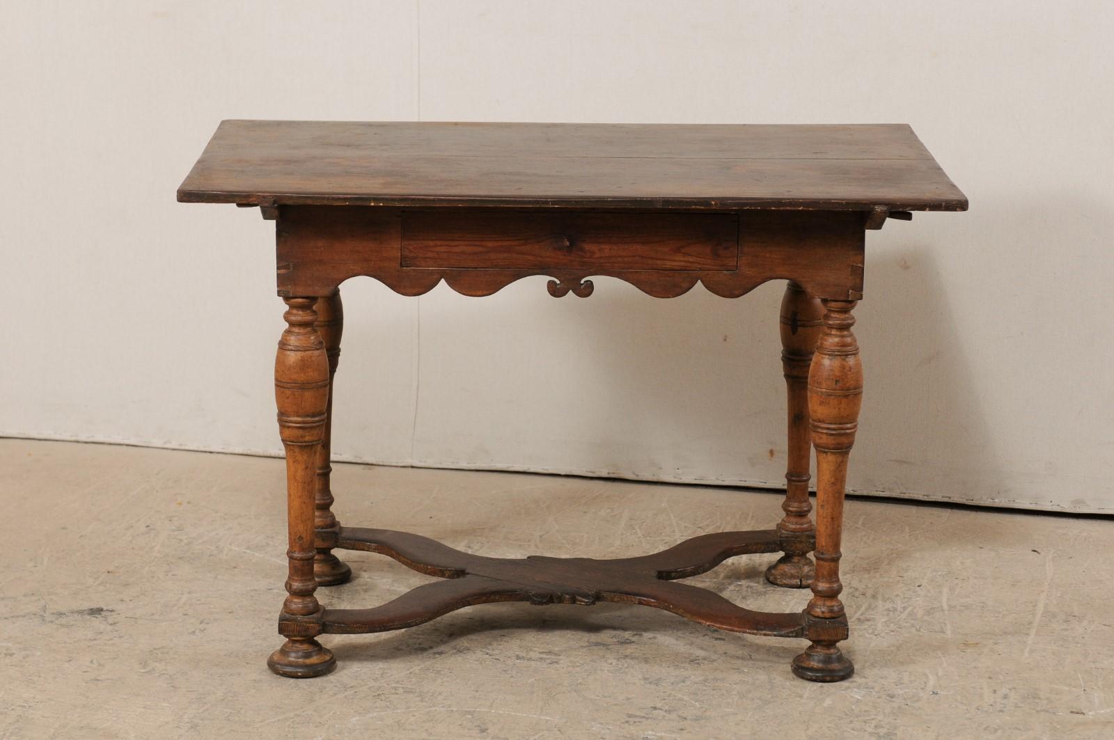 18th Century Swedish Baroque Carved Wood Occasional Table 6