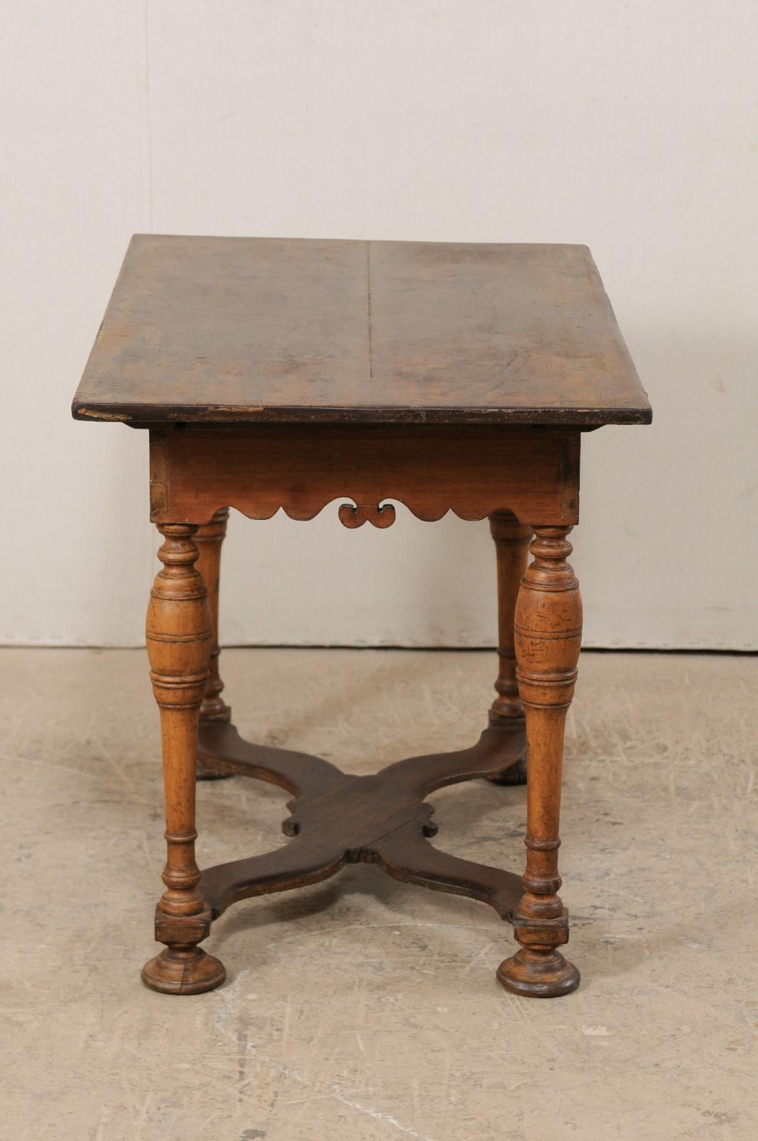 18th Century and Earlier 18th Century Swedish Baroque Carved Wood Occasional Table