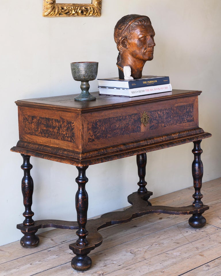 18th Century Swedish Baroque Chest on Stand For Sale at 1stDibs