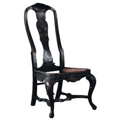 18th Century Swedish Baroque Chinoiserie Chair