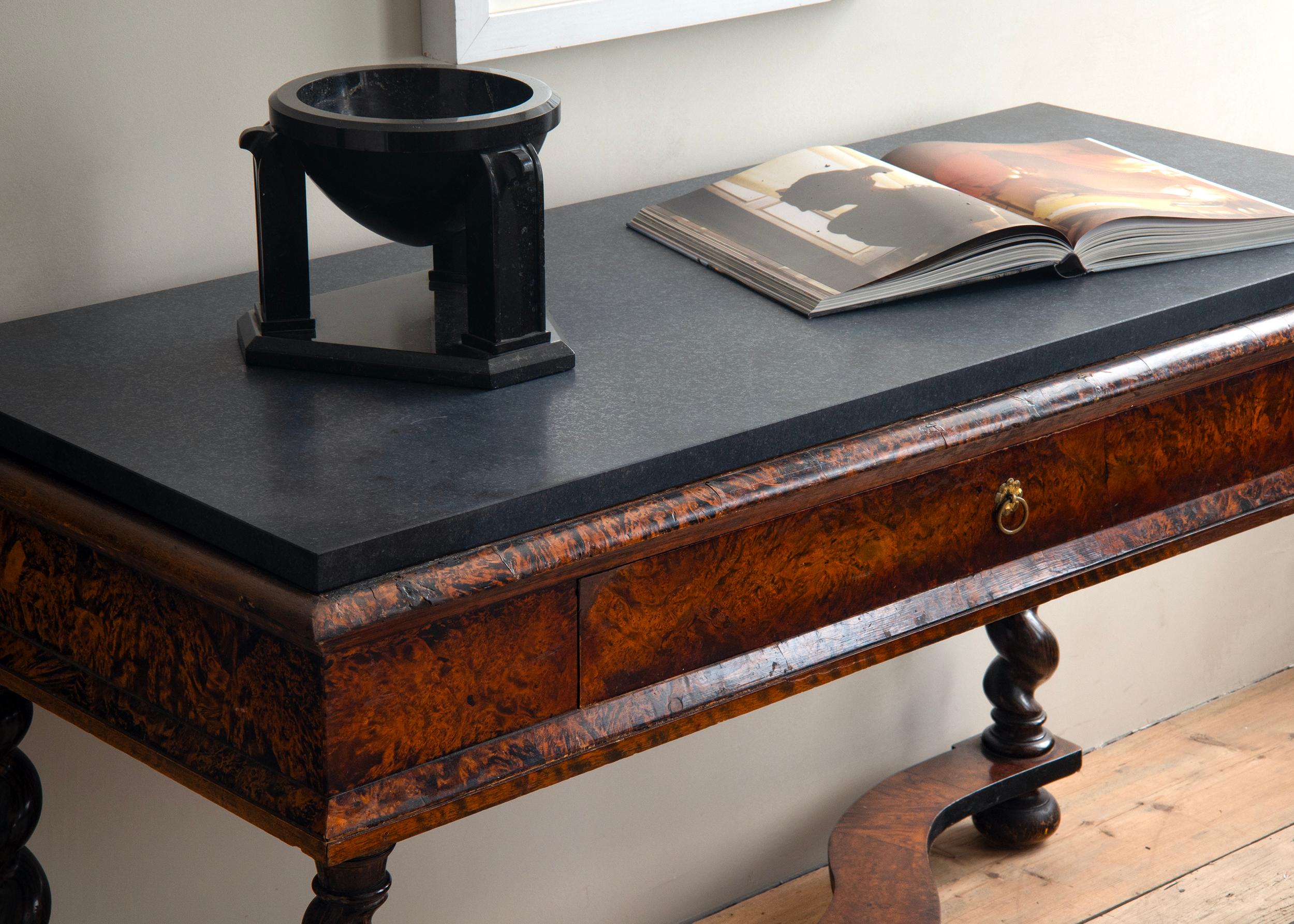 Hand-Crafted 18th Century Swedish Baroque Console For Sale