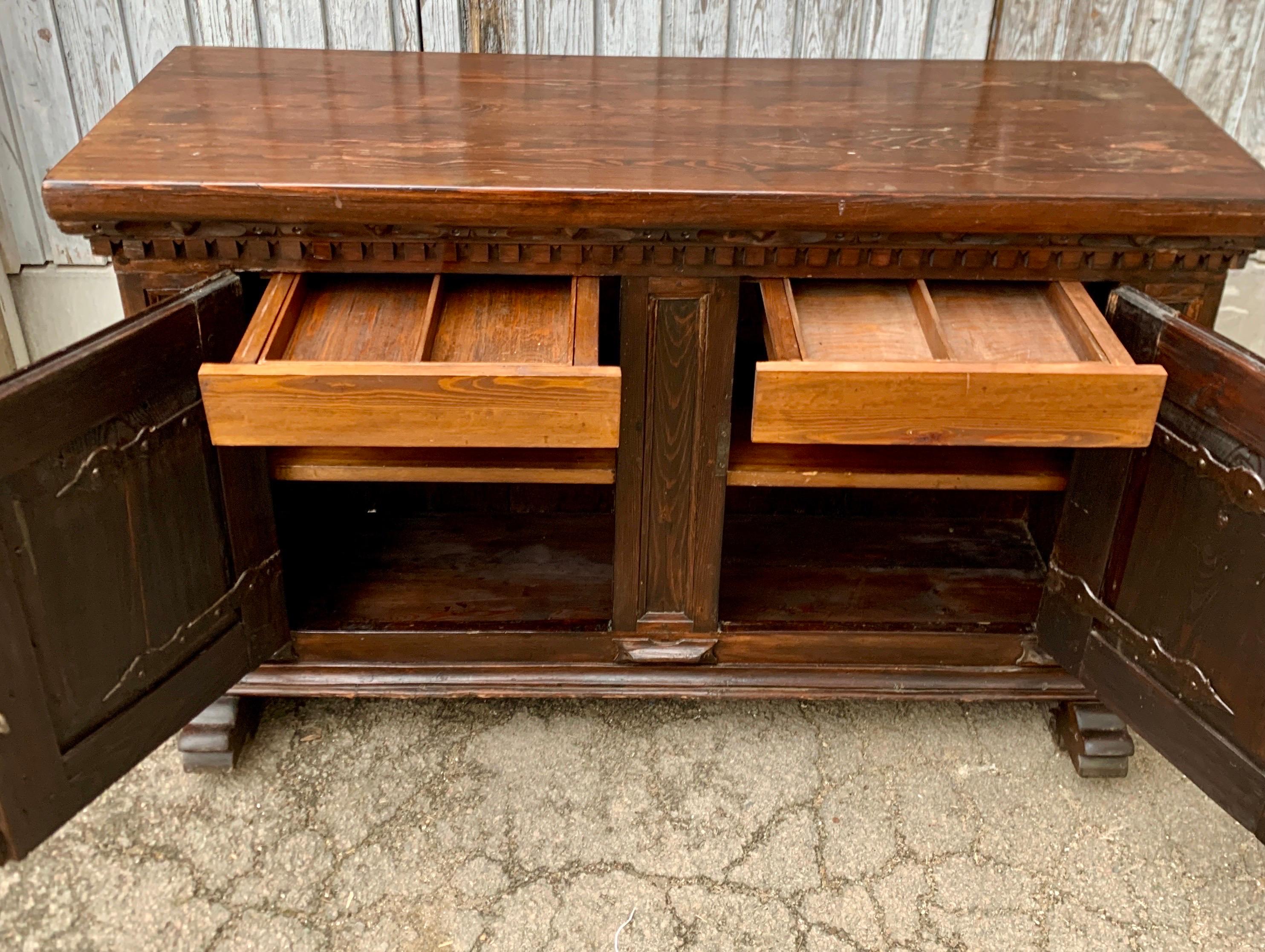 18th Century Swedish Baroque Cupboard Sideboard For Sale 5