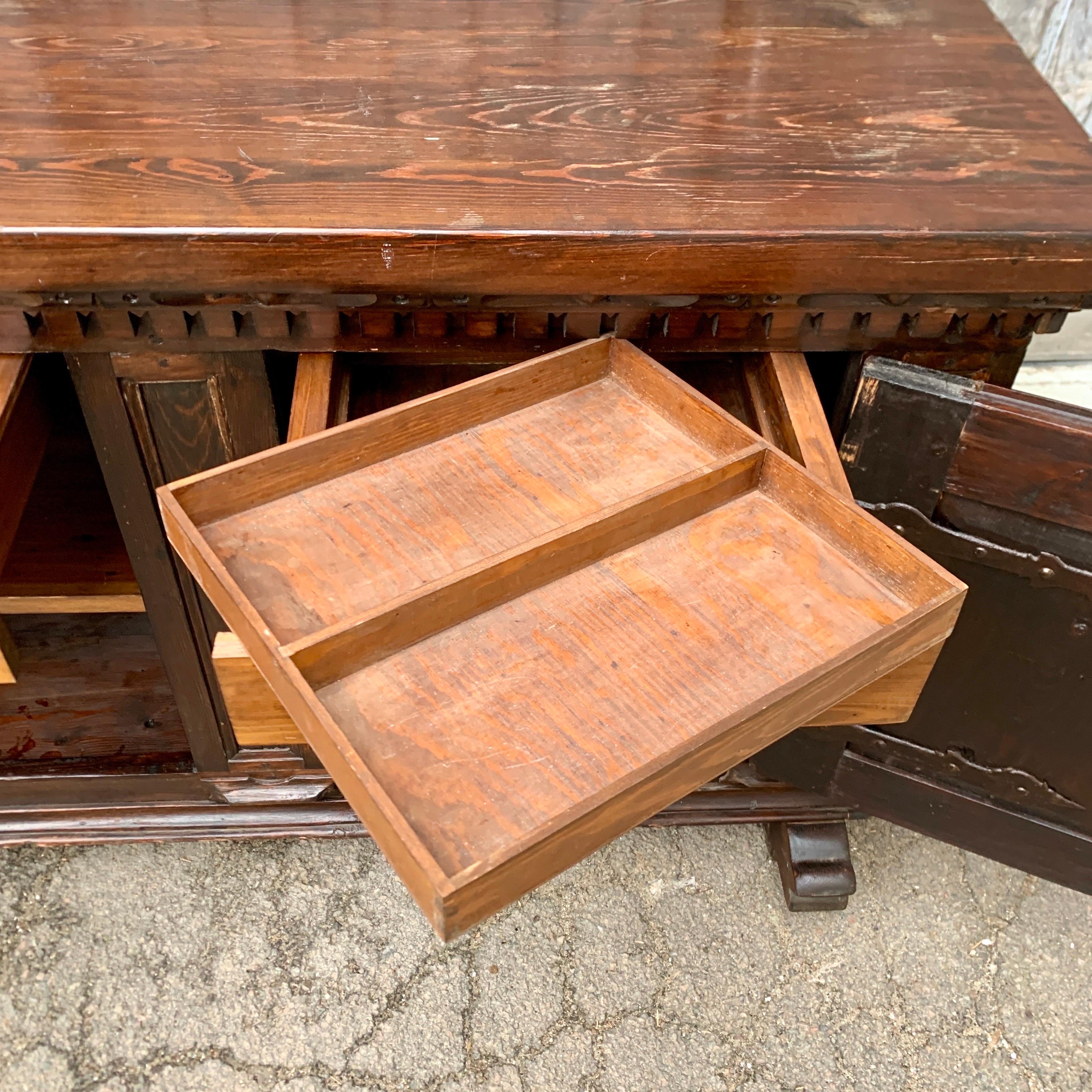 18th Century Swedish Baroque Cupboard Sideboard For Sale 7