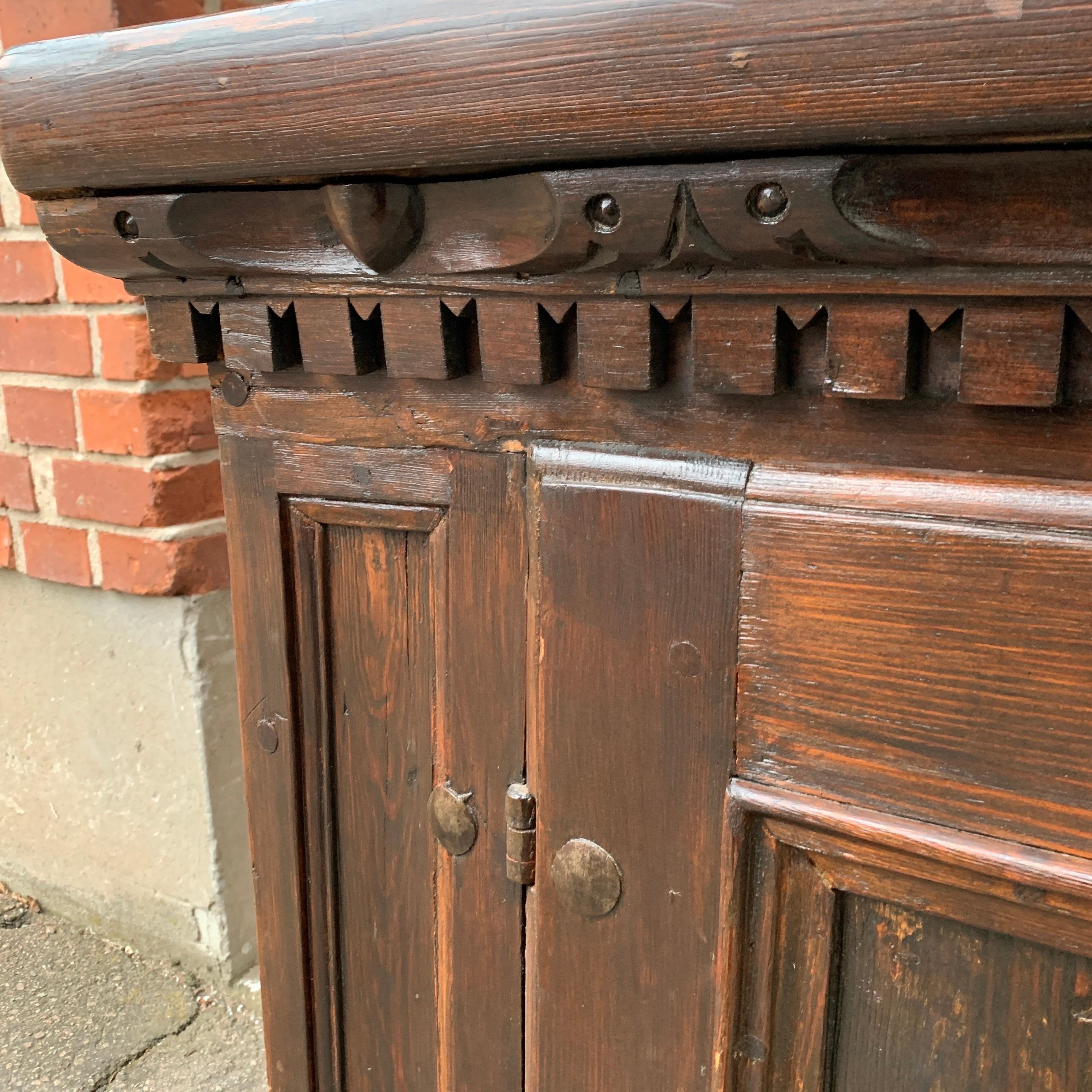 18th Century Swedish Baroque Cupboard Sideboard For Sale 3