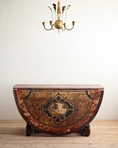18th Century Swedish Baroque Drop-Leaf Table