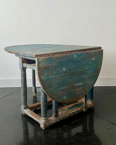 18th Century Swedish Baroque Drop Leaf Table