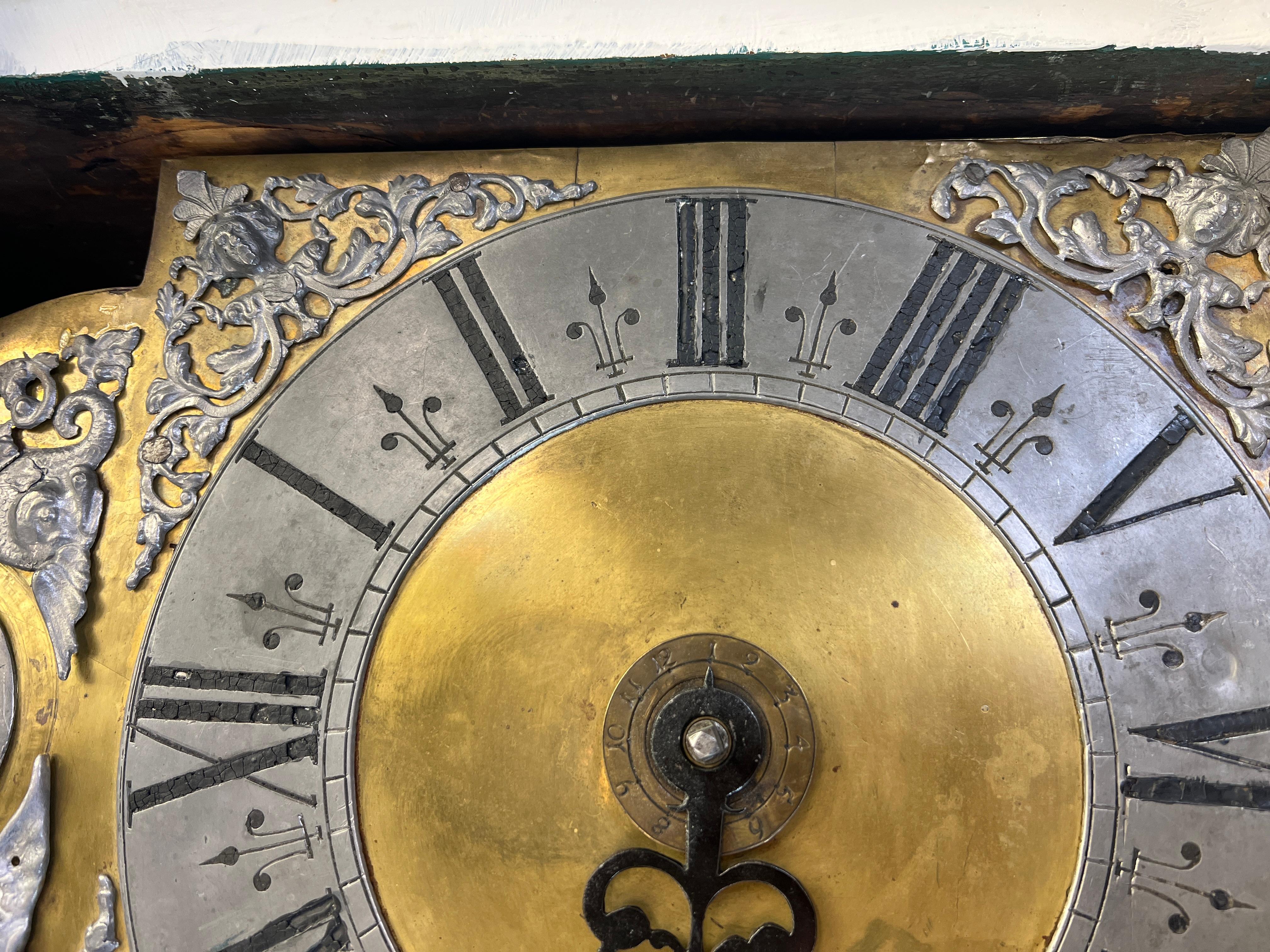 18th Century Swedish Baroque Long Case Clock 4