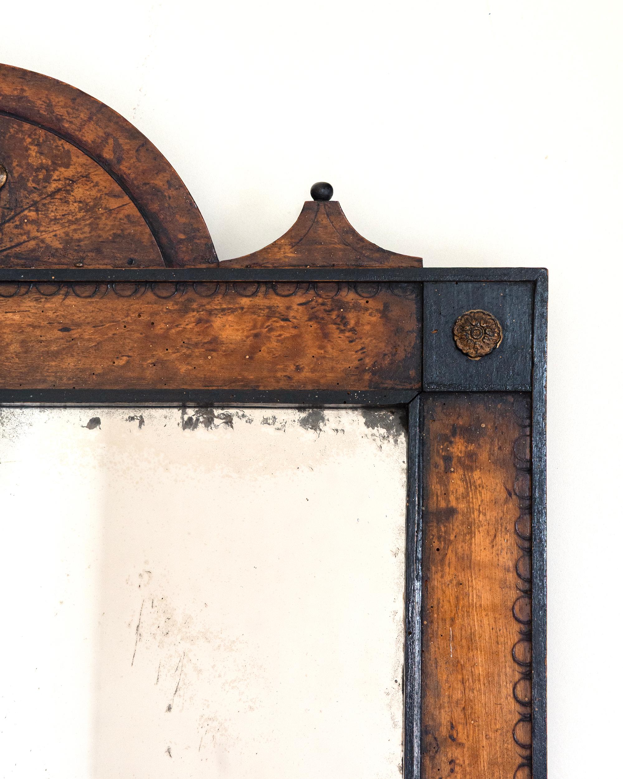 Bois Miroir baroque suédois du XVIIIe siècle en vente