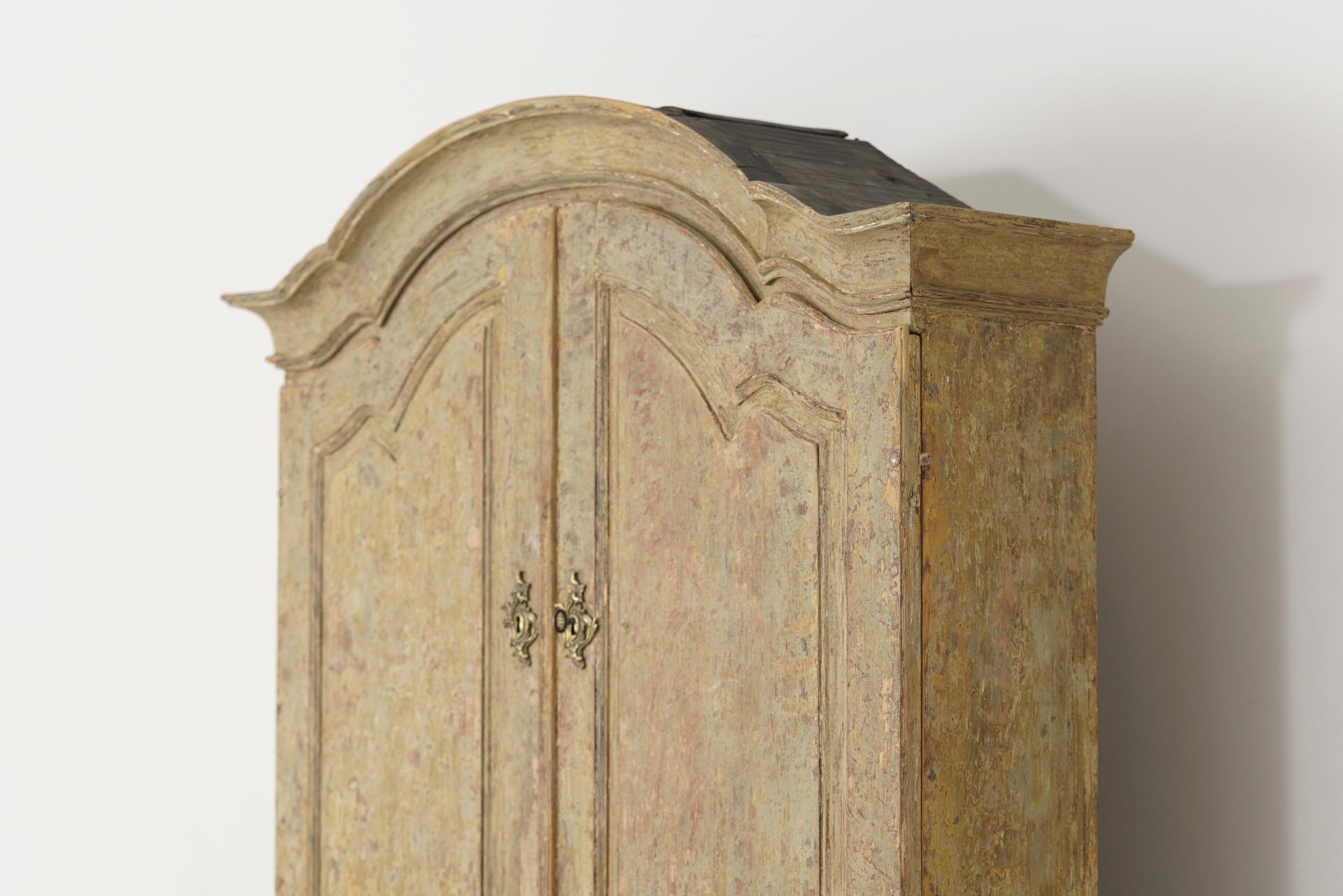 18th Century Swedish Baroque Period Secretary with Library in Original Paint 4