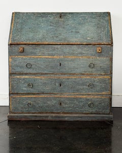 18th Century Swedish Baroque Slant Front Secretaire