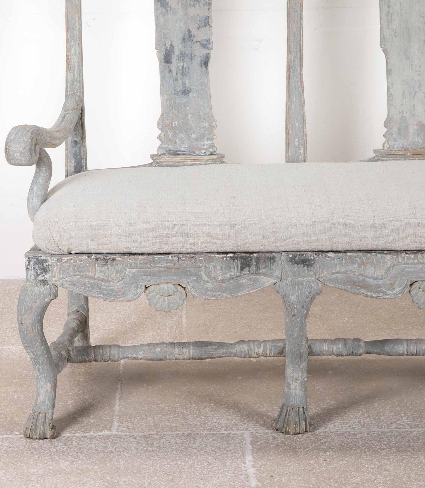 Wood 18th Century Swedish Baroque Style Sofa For Sale