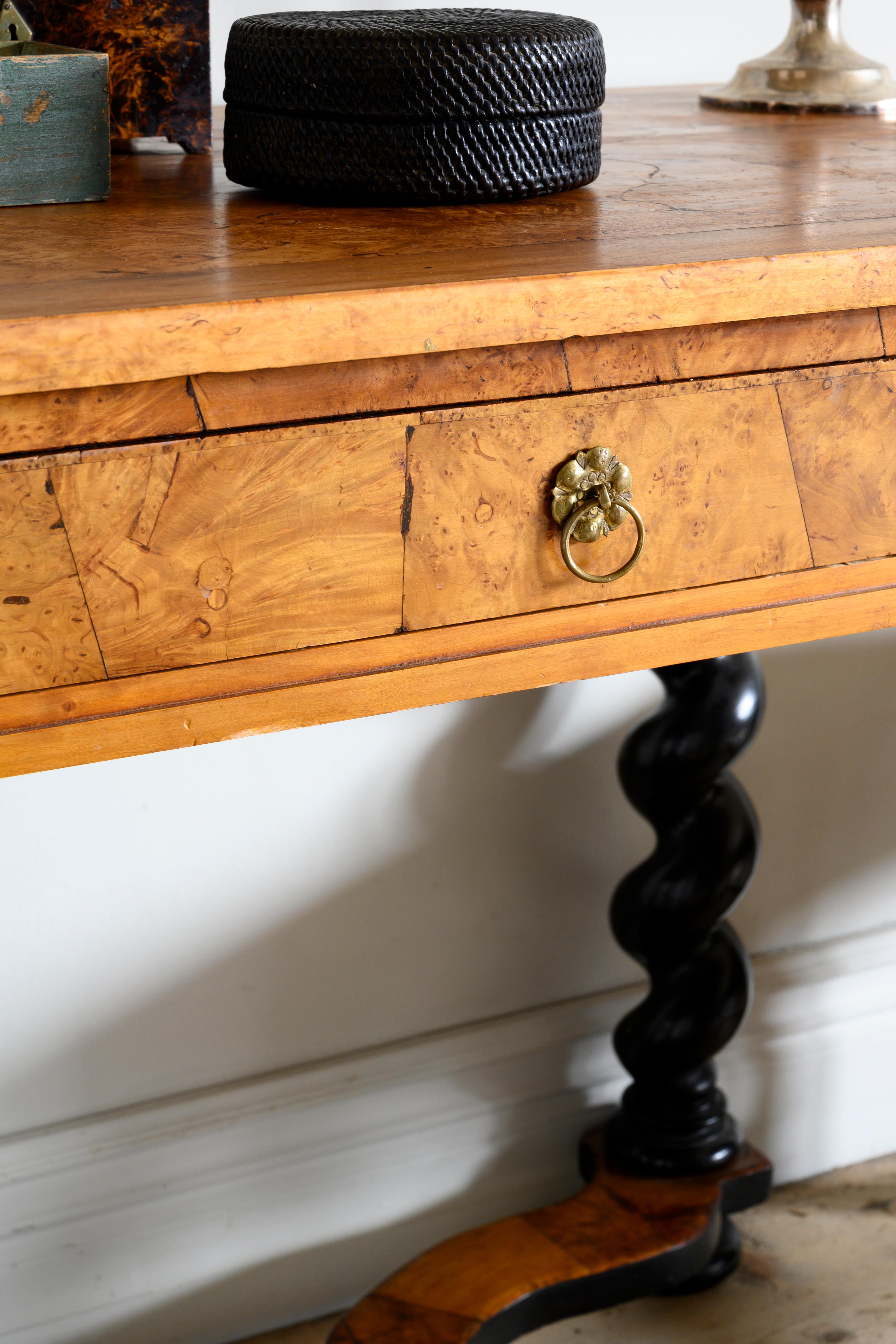 Hand-Crafted 18th Century Swedish Baroque Table