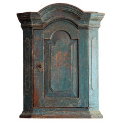 Antique 18th Century Swedish Baroque Wall Cabinet
