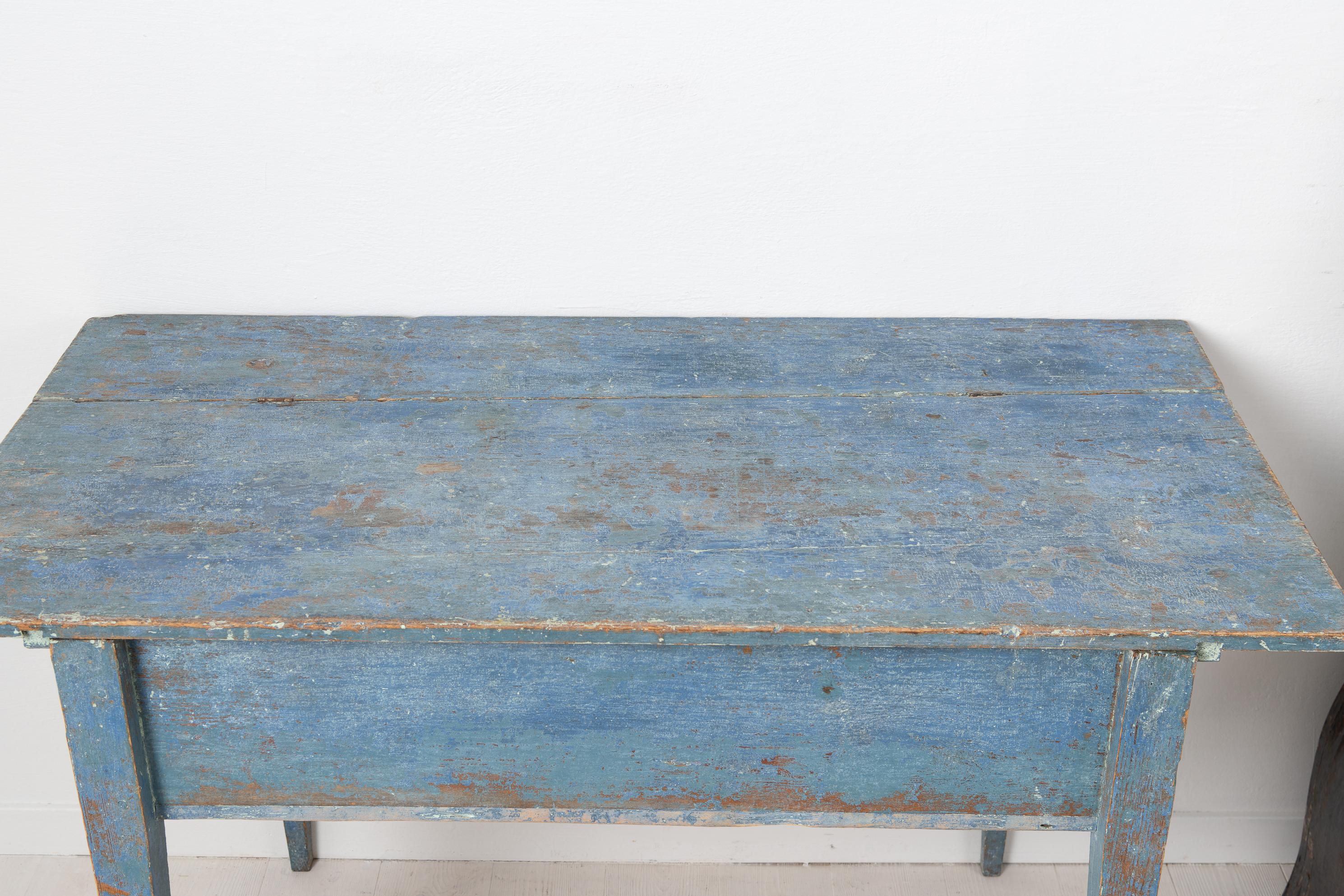 18th Century Swedish Blue Gustavian Desk  4