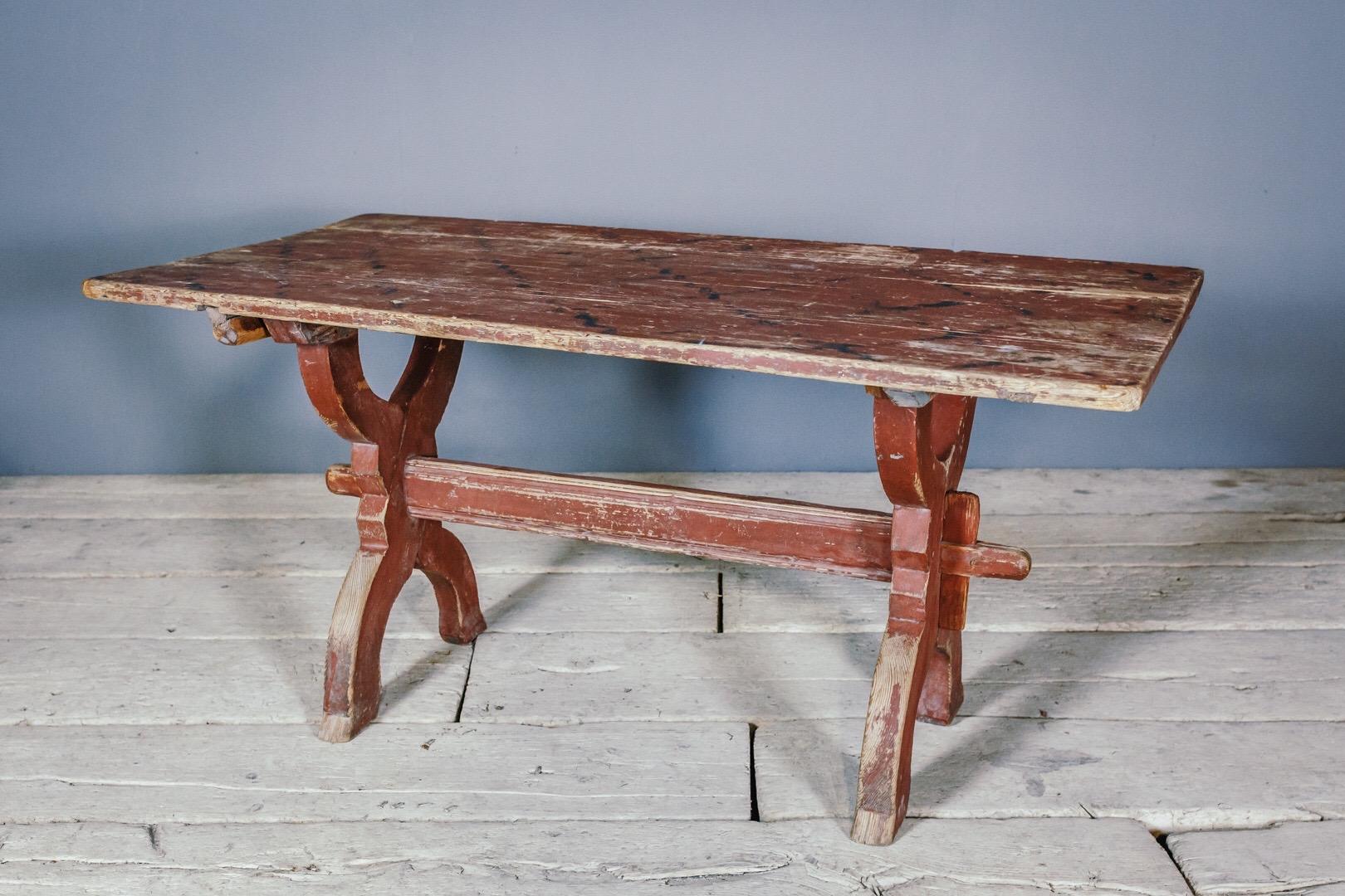 18th Century Swedish Bock Board X Frame Table 3