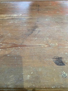 18th century Swedish bow fronted painted buffet with pink interior