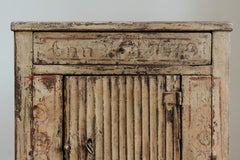 18th Century Swedish Cabinet, Reeded Panel, One Drawer