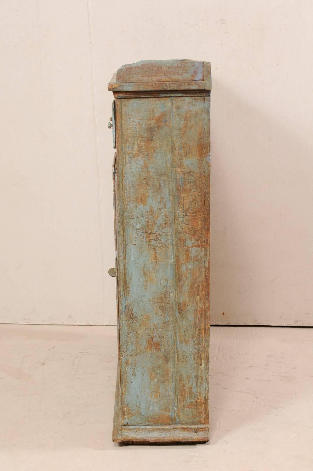 18th Century Swedish Cabinet with Lovely Scraped Blue Finish 4